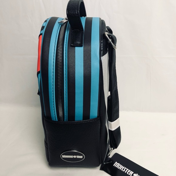 Monster High Frankie Stein “It’s Alive” Lightning Stripe Mini Backpack NWT - Picture 4 of 8